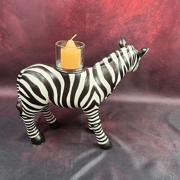 🩵PartyLite Zebra Votive/Tealight Candle Holder - Picture 7 of 16